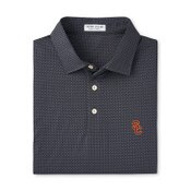 USC Trojans Men's Peter Millar Gray SC Interlock Tesseract Performance Jersey Polo